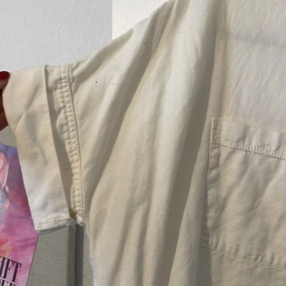 Madewell Boxy Button Down Top - white 100% cotton - Picture 3 of 5